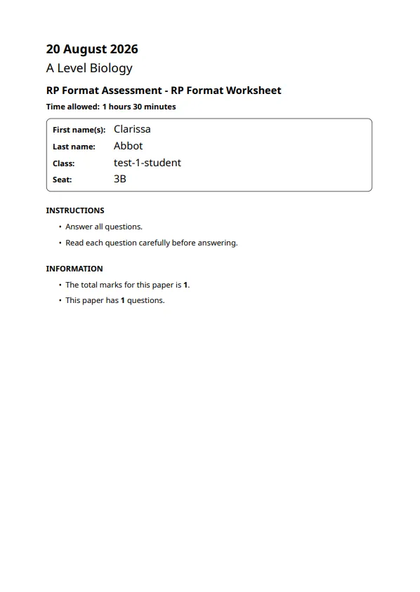 Cover page including all the configurations